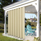 BONZER Outdoor Curtains for Patio Waterproof Thick Privacy Extra Wide Grommet - Image 7