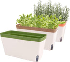 OurWarm Windowsill Herb Planter Box Indoor Set of 3, 10.5 Inch Self Watering by OurWarm