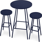 Best Choice Products 3-Piece Patio Dining Set, Bar Height, Outdoor Bistro Set by BestChoiceProducts