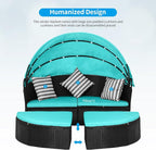 Outdoor Round Daybed Wicker Outdoor Furniture Patio Furniture - Image 5