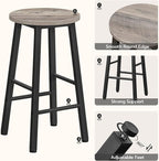 HOOBRO Bar Stools Set of 2, Counter Height Bar Stools, 25.8" Bar Stools - Image 9