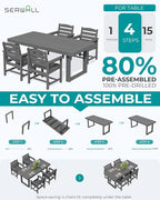 SERWALL HDPE Outdoor Dining Set - Image 6