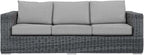 Modway Summon Wicker Rattan Outdoor Patio Sunbrella Sofa in Canvas Gray - Image 4