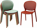 2xhome Patio Dining Chair | Modern Stackable Outdoor Pool Side Chair | Weather - Image 5