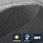 SUNNY GUARD Sun Shade Sail 10'x10'x10' Triangle Dark Grey UV Block Sunshade - Image 4