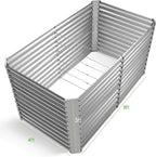 Land Guard 8x4x3ft Rectangular Galvanized Raised Garden Beds, Large-Capacity - Image 2