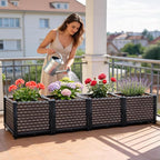Large Planters for Outdoor Plants 14" Tall Planter Box, Raised Beds for - Image 2