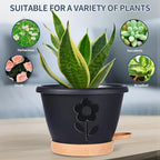 Plant Pots 10 Inch Set of 4, Self Watering Pots - Image 6