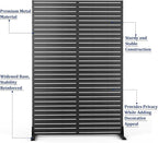 Metal Privacy Screen with Stand 72" H×47" W Outdoor Freestanding Privacy Screen - Image 3