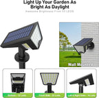 Solar Spot Lights Outdoor IP65 Waterproof, 53 LEDs Solar Powered Garden Yard - Image 4