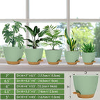 Self Watering Planters with Drainage Holes Reservoir, Nursery Planting Pot - Image 3