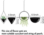 Metal Hanging Planters, Modern Plant Hanger - Image 3
