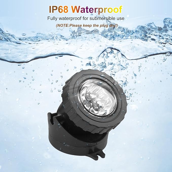 RGB Pond Lights with Timer, Super Bright LED Underwater Submersible Colorful - Image 4