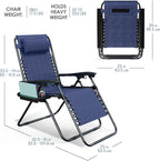 Nestl Zero Gravity Chairs Set of 4, Patio Lounge Chair Outdoor - Image 3