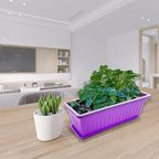 4 Packs 17 Inch Rectangular Window Flower Box Planter - Image 6