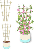 Natural Bamboo Trellis, Fan-Shaped Plant Support Trellis - Image 6