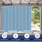 PureFit Outdoor Curtains for Patio Waterproof Weatherproof, UV and Fade - Image 3