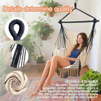 Hammock Chair Hanging Rope Swing Chair, Max 450 Lbs, Large Hanging Chair - Image 5