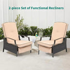 YITAHOME Outdoor Recliner Chair, 2-Piece Patio Adjustable Wicker Reclining - Image 4