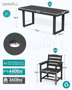SERWALL HDPE Outdoor Dining Set - Image 2
