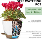 Plant Pots 8/7.5/7/6.5/6 Inch Self Watering Pots, 5 Pack Planters - Image 2