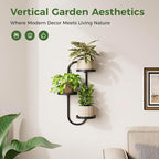 Wall Plant Holder 3 Tier Window Plant Shelves Metal Plant Wall Hanger - Image 2