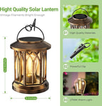 WdtPro Solar Lanterns Outdoor Lights, 4 Pack Bright Lanterns Outdoor Waterproof - Image 6