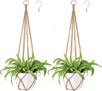 Dahey Macrame Plant Hanger Indoor Hanging Planter Basket Handmade Woven Cotton by Dahey