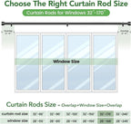 Time Forest Curtain Rods for Windows 32 to 170, 1 Inch Adjustable Black Heavy - Image 7