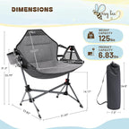 BusyBee Hammock Camping Chairs for Kids, Folding Kids Chair - Image 3