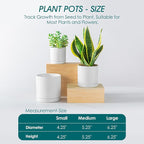 vancasso Ceramic Plant Pots, 3 Piece Planters - Image 2