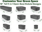 9-in-1 Galvanized Steel Raised Garden Bed // 8×2×1.5 ft Modular Planter - Image 2
