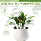 9 Pack Self Watering Globes for Indoor Plant Plastic Water Bulbs 17.5 oz - Image 4