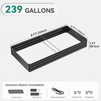 YITAHOME 96x48x12 in 2pcs Galvanized Raised Garden Bed Kit, Large Metal Planter - Image 8