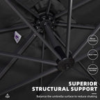 PURPLE LEAF 10' X 13' Patio Umbrella Outdoor Cantilever Rectangle Umbrella - Image 5