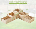 AMERLIFE 3-Tier Raised Garden Bed, 28 Inch Depth Fir Wood Planter Box - Image 8