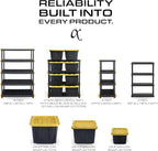 BLACK & YELLOW 5-Tier Heavy Duty Plastic Storage Shelving Unit, 5 Shelves - Image 8