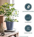 The HC Companies 12 Inch Eclipse Round Planter Pots - Image 4