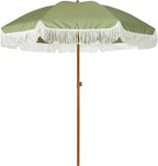 AMMSUN 7ft Patio Umbrella with Fringe Outdoor Tassel Umbrella UPF50+ Premium by AMMSUN