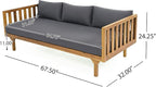 Merax Outdoor Acacia Wood Conversation Set - Image 7