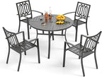 PHI VILLA 5 Pieces Outdoor Round Dining Set by PHIVILLAThepioneerofcomfortablehouseholdsupplies