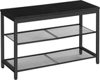 HOOBRO Shoe Bench, 3-Tier Shoe Rack, Industrial Shoe Organizer Storage Bench by HOOBRO