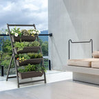 Giantex 2 Pcs 4.1FT Vertical Raised Garden Bed, 4-Tier Elevated Planter Box w/4 - Image 4