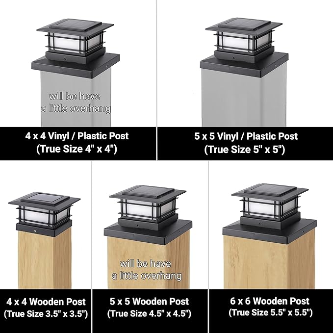 Dynaming 4 Pack Solar Post Cap Lights Outdoor - Image 3