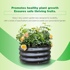 GARDMAX 2x2x1FT Galvanized Round Raised Garden Bed Kit, Metal Planter Boxes - Image 6