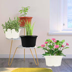 5 Pack 8.5 inch Plant Pot, Outdoor Flower Pots, Plastic pots - Image 6