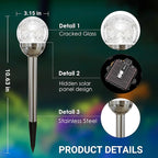 SOLPEX Solar Garden Lights Outdoor, 6 Pack Multi-Color Changing&White 2 Modes - Image 7