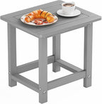YEFU Outdoor Side Table for Patio: 16" HIPS Weather by YEFU