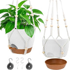Hanging Planters for Indoor Outdoor Plants, 2 Pack Self Watering Hanging Pot by Vanslogreen