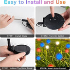 4th of July Decorations, 6 Pack Solar Firefly Lights Outdoor, 36 LED Waterproof - Image 6